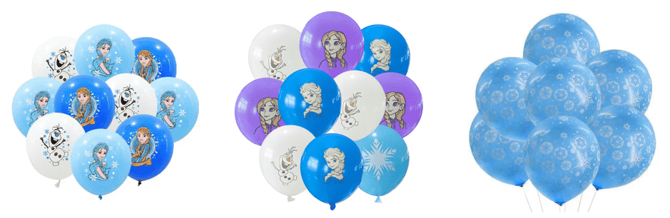 Frozen latex balloons