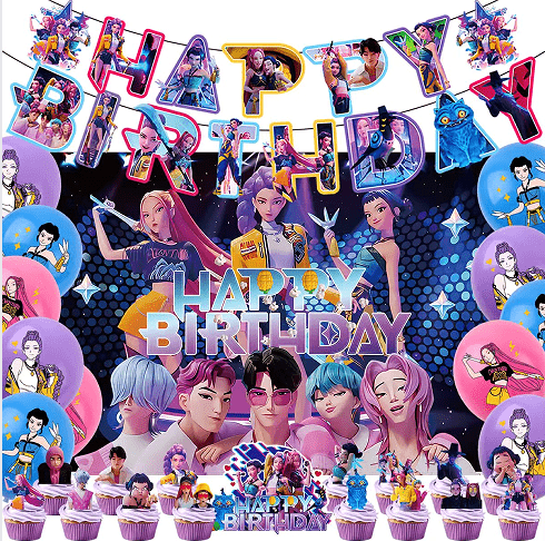 Комплет за декорација K-POP Demon Hunters Party