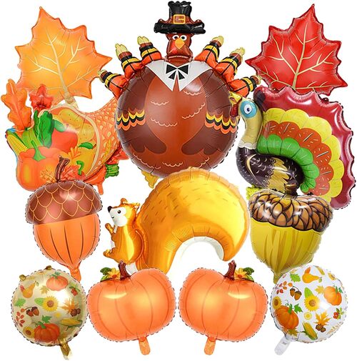 Балони од фолија за Денот на благодарноста